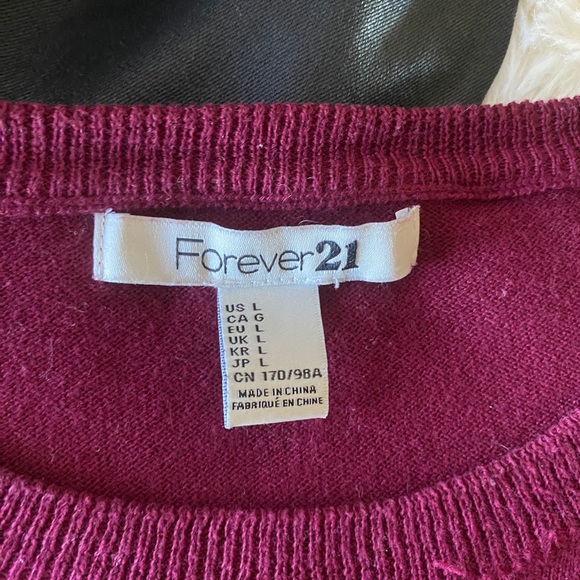 Forever 21 Burgundy colored sweater - Picture 3 of 3